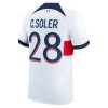 Officiële Voetbalshirt Paris Saint-Germain C. Soler 28 Uit 2023-24 - Heren